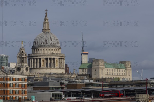 Dome of St. Pauls cathedral, City of London, England, United Kingdom