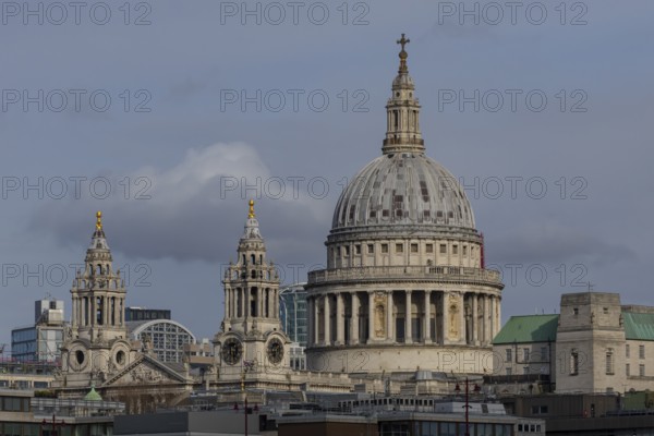 Dome of St. Pauls cathedral, City of London, England, United Kingdom