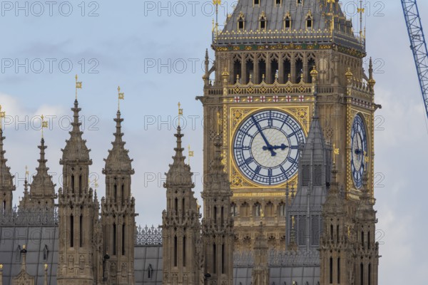 Big Ben or The Elizabeth Tower clock tower of the Palace of Westminster or Houses of Parliment, City of London, England, United Kingdom