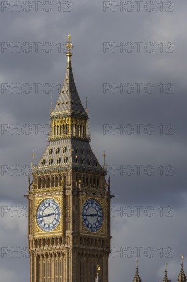 Big Ben or The Elizabeth Tower clock tower of the Palace of Westminster or Houses of Parliment, City of London, England, United Kingdom