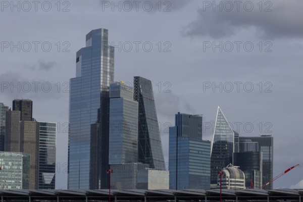 Office block skyscraper buildings, City of London, England, United Kingdom