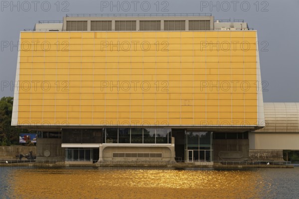 Architecture, morning sun reflecting on the casino building, Montreal, Province of Quebec, Canada