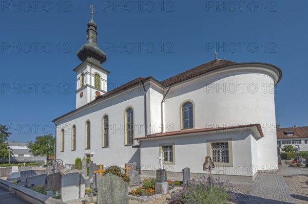 The Roman Catholic neo-Romanesque parish church of Franz Xaver in Lochau is a listed building, Vorarlberg, Austria, Vorarlberg, Austria