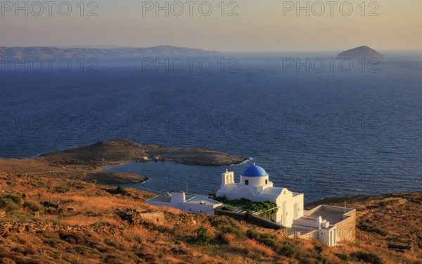 Sunrise at Panagia Skopiani, an Orthodox Chapel dedicated to Mary, Serifos, Cyclades Islands, Greece