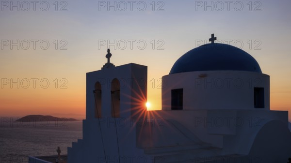 Sunrise at Panagia Skopiani, an Orthodox Chapel dedicated to Mary, Serifos, Cyclades Islands, Greece