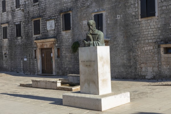Monument to Petar Hektorović, Starigrad, island of Hvar, Dalmatia, Croatia