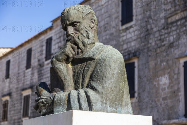 Monument to Petar HektoroviÄ‡, Starigrad, island of Hvar, Dalmatia, Croatia