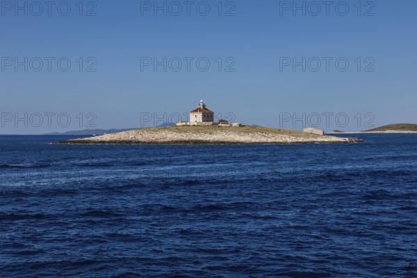 Lighthouse island Pokonji Dol, near Hvar, Dalmatia, Croatia