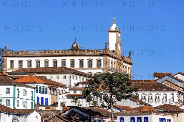 Historic center with baroque architecture in the city of Ouro Preto in Minas Gerais, Ouro Preto, Minas Gerais, Brazil