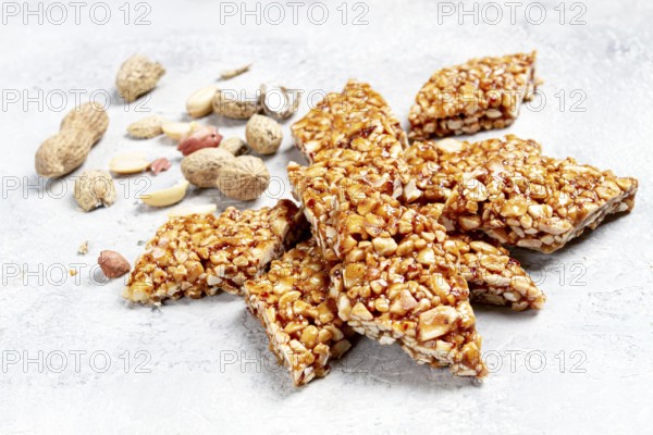 Kozinaki with peanuts, dessert, gozinaki, traditional Georgian cuisine, no people