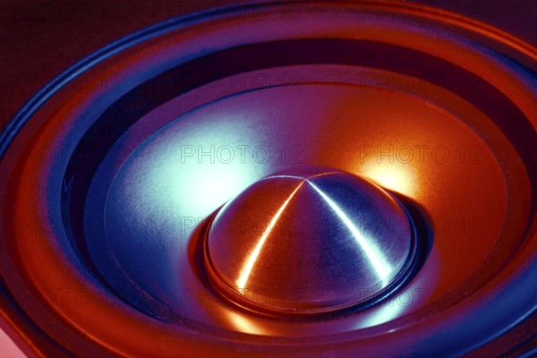 Full frame abstract colorful loudspeaker detail