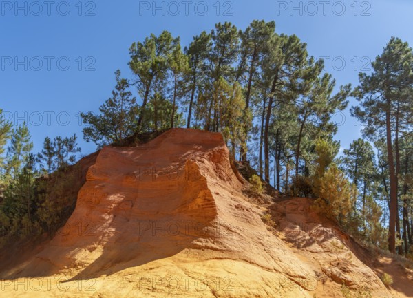 Ochre deposit near Roussillon, a commune in the Vaucluse department of the Provence region in southern France
