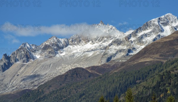 Scenery around the Saint-Gotthard Massif, a mountain range in the Alps in Switzerland