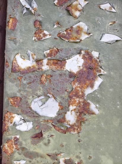 Rusty metal surface with peeling paint and heavy wear Lower Austria Austria