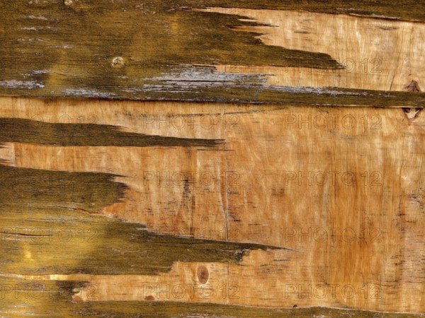 Weathered wooden surface with peeling paint Lower Austria Austria