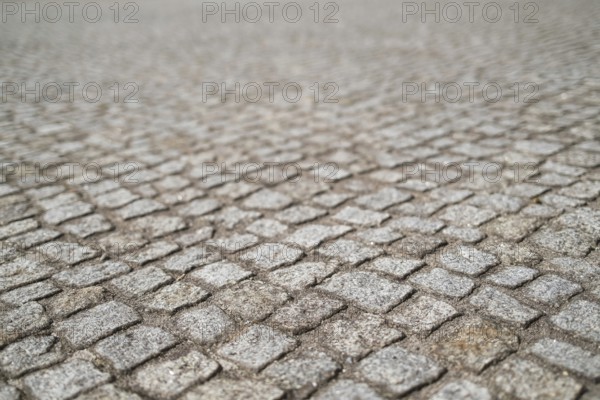 Old cobblestones as background, vintage, blurred background, North Rhine-Westphalia, Germany
