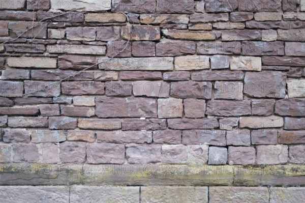 Old stone wall as background, vintage, North Rhine-Westphalia, Germany