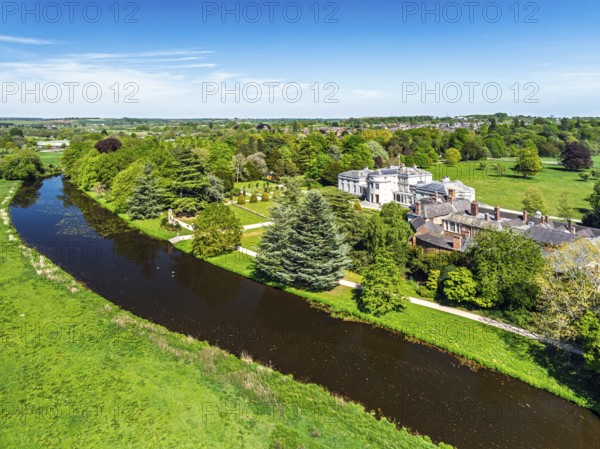 Shugborough Estate from a drone, Great Haywood, Staffordshire, England, United Kingdom
