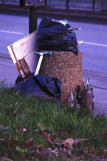 Rubbish in a city, Germany