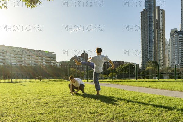 The joy of practicing Taekwondo in a green space