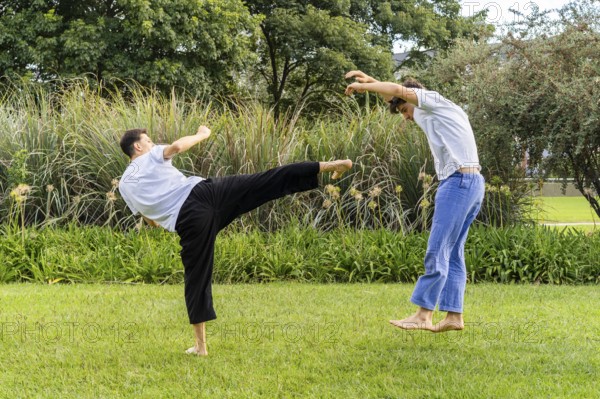 Mastering the art of Taekwondo in a natural set