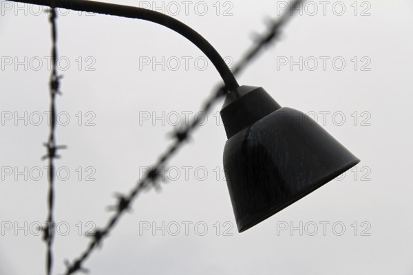 Detail of outdoor lighting in the Dachau concentration camp