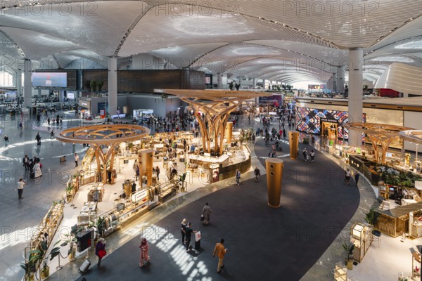 Istanbul Airport Shopping Area in the terminal. Istanbul Airport, Arnavutköy, Istanbul, Turkey