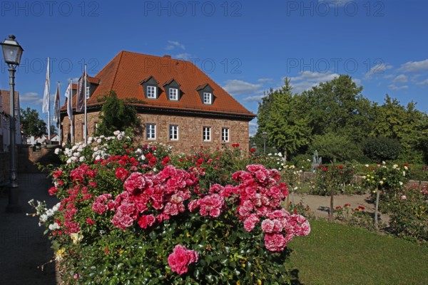 Stiftsmühle built in 1313 together with the Mühlbach as a municipal mill, rebuilt in 1988 as a municipal music school, new name: Kochsmühle, Rosengarten, Obernburg am Main, Bavaria, Germany