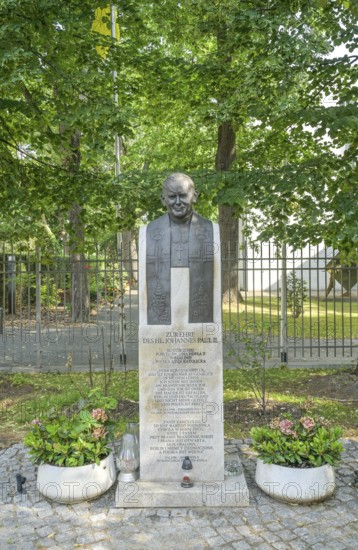 Monument to Pope John Paul II, Apostolic Nunciature, Vatican Embassy, Lilienthalstraße, Neukölln, Berlin, Germany
