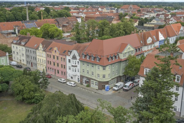 Overview, Old Town, Wittenberge, District of Prignitz, Brandenburg, Germany