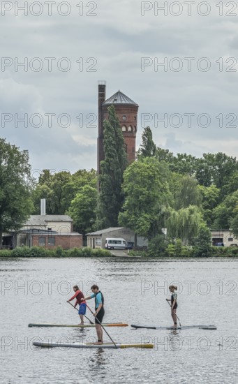 Havel, water tower, Hermannswerder, Potsdam, Brandenburg, Germany