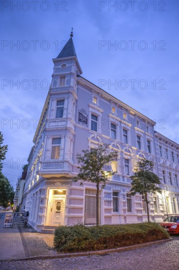 Old building, residential building, Hotel Haus Singer, Wittenberge, Prignitz district, Brandenburg, Germany