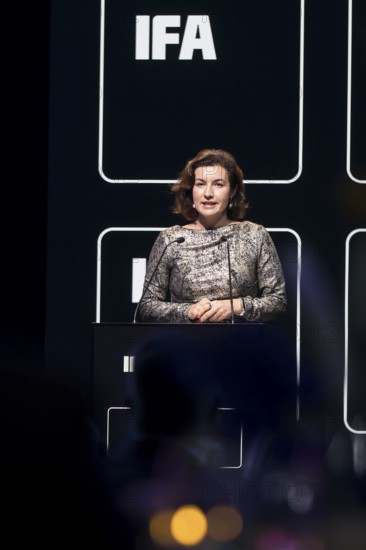Dorothee Bär (Federal Minister of Research, Technology and Space of the Federal Republic of Germany, CSU) speaks at the opening gala of the IFA Funkausstellung in the CityCube, Berlin, 4 September 2025