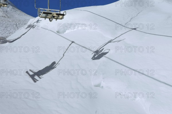 Chairlift, Alpe Tognola ski area, San Martino di Castrozza, Trentino, South Tyrol, Italy