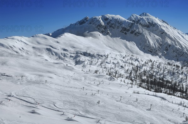 Alpe Tognola ski area, San Martino di Castrozza, Trentino, South Tyrol, Italy