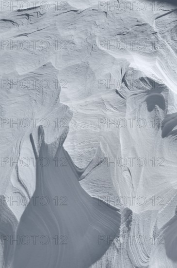 Snow drifts, Alpe Tognola ski area, San Martino di Castrozza, Trentino, South Tyrol, Italy