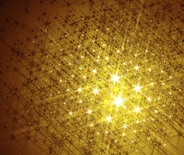 Full frame abstract warm toned starry background