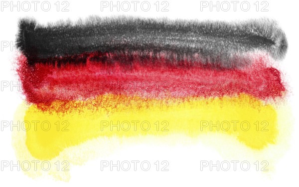 Watercolor illustration of the Germany flag