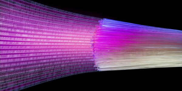 Symbolic optical fiber data transmission in black back