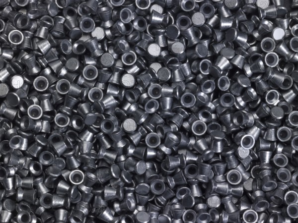 Full frame background with lots of diabolo pellets