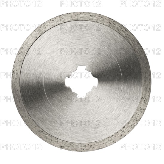 Frontal shot of a cut off wheel in white back