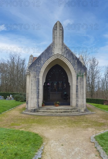 Chapel at Douaumont, a in the first world war destroyed village near Verdun in France