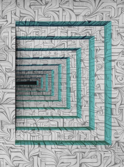 Full frame shot showing an abstract optical illusion painting on a house facade