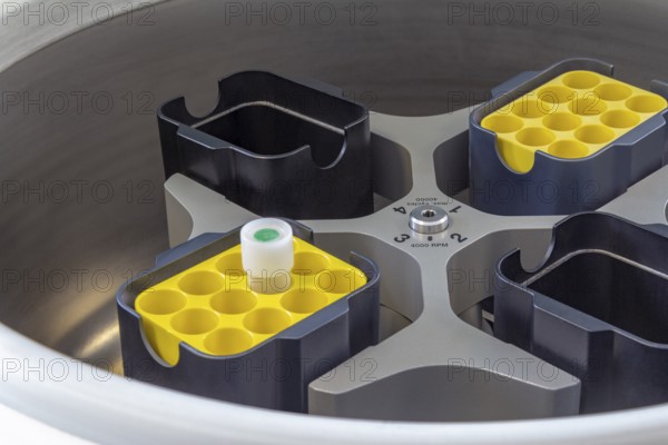 Detail of a centrifuge in a medical lab