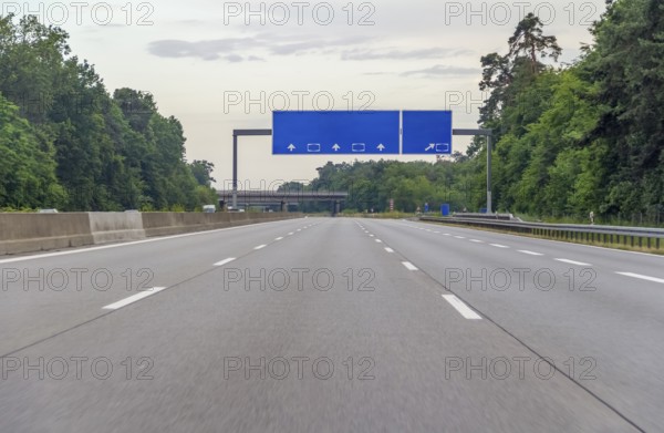 Highway scenery in Germany at summer time