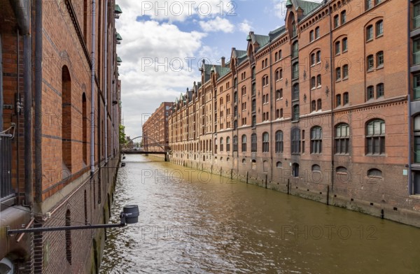 Scenery at the Speicherstadt, a historic warehouse district in Hamburg, Germany