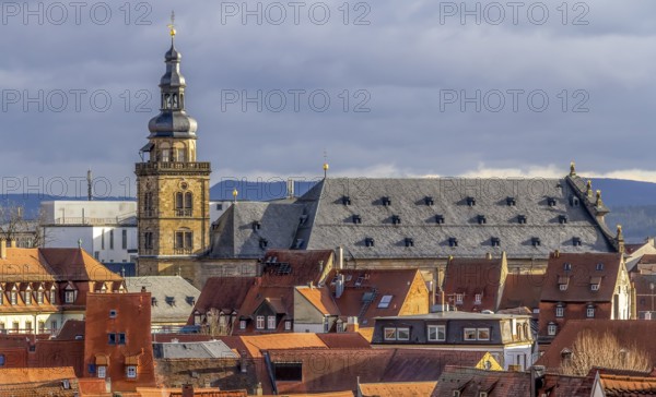 High angle view of Bamberg, a town in Upper Franconia in Bavaria, Germany