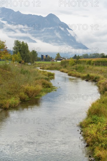 Idyllic impression around Vaduz, the capital city of Liechtenstein at autumn time