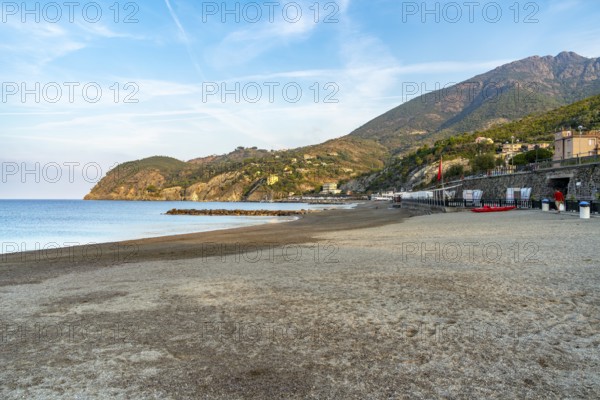 Scenery around Levanto, a small town at a coastal area in the province of La Spezia in Liguria, located in the northwest of Italy