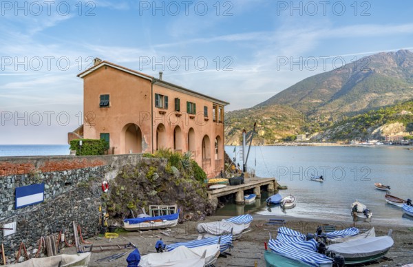 Scenery around Levanto, a small town at a coastal area in the province of La Spezia in Liguria, located in the northwest of Italy